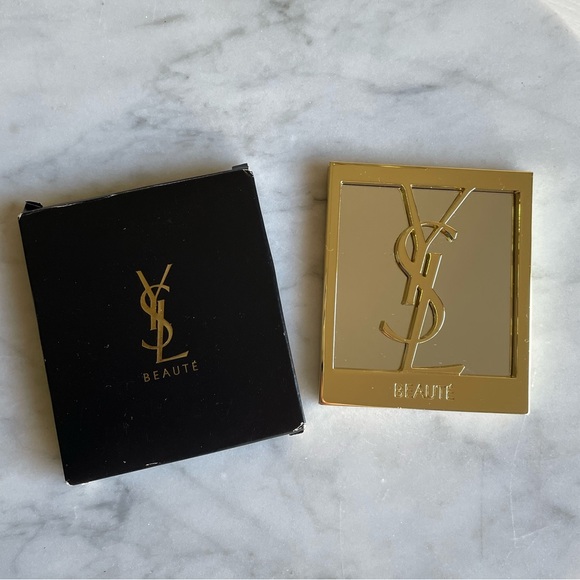 Yves Saint Laurent Other - YSL Makeup Mirror Gold with Logo Yves Saint Laurent